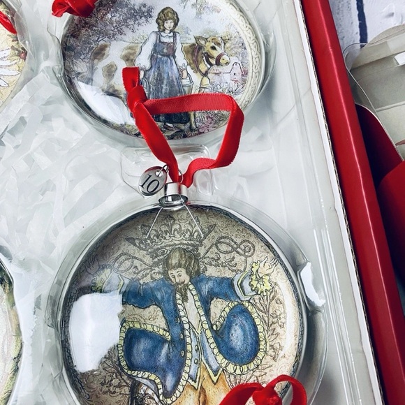 Pottery Barn 12 Days of Christmas Glass Ornaments Set of 12 - Picture 7 of 14